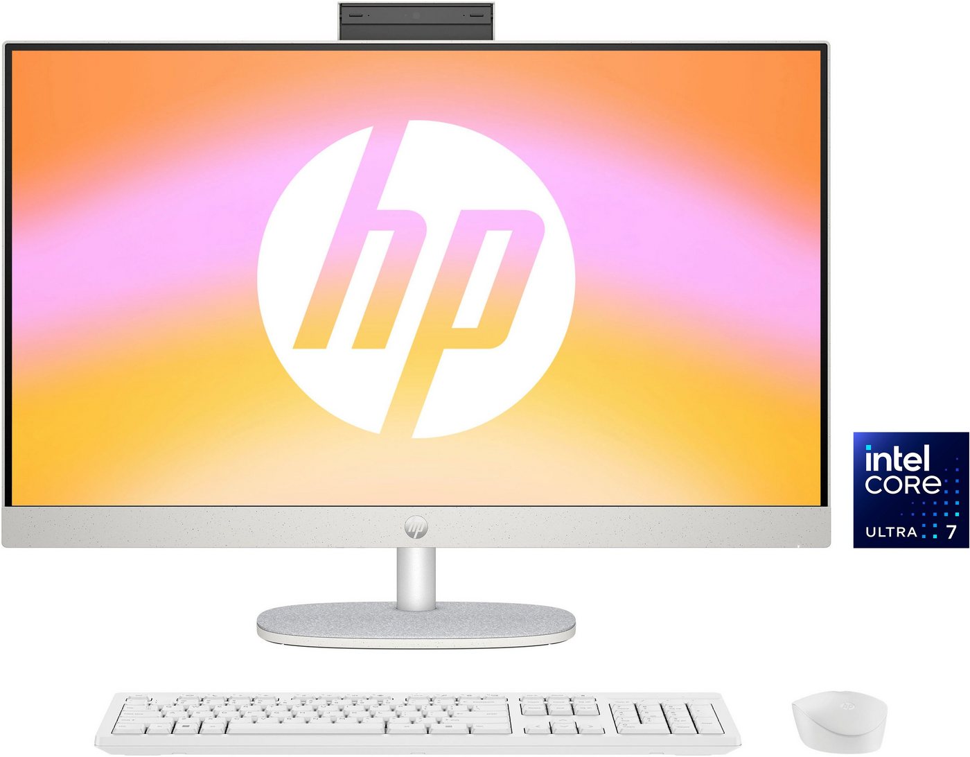 HP 27-cr1201ng All-in-One PC (27 Zoll, Intel Core Ultra 7 155U, Intel Internal Graphics, 16 GB RAM, 512 GB SSD) von HP
