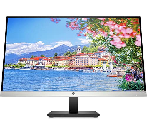 HP 27mq Monitor - 27 Zoll Bildschirm, QHD IPS Display, 60Hz, HDMI, VGA, 5ms Reaktionszeit, höhenverstellbar, drehbar, neigbar, silber/schwarz von HP