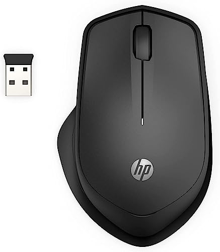 HP 280 Silent Wireless Maus (besonders leises Klicken, lange Akkulaufzeit, Wireless Dongle) schwarz von HP
