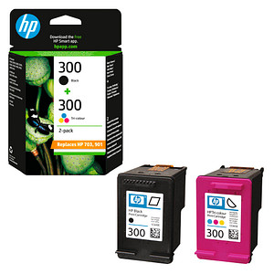 HP 300 (CN637EE) schwarz, color Druckerpatronen, 2er-Set von HP