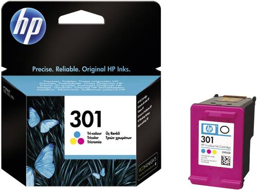 HP 301 Druckerpatrone Original Cyan, Magenta, Gelb CH562EE Tinte von HP