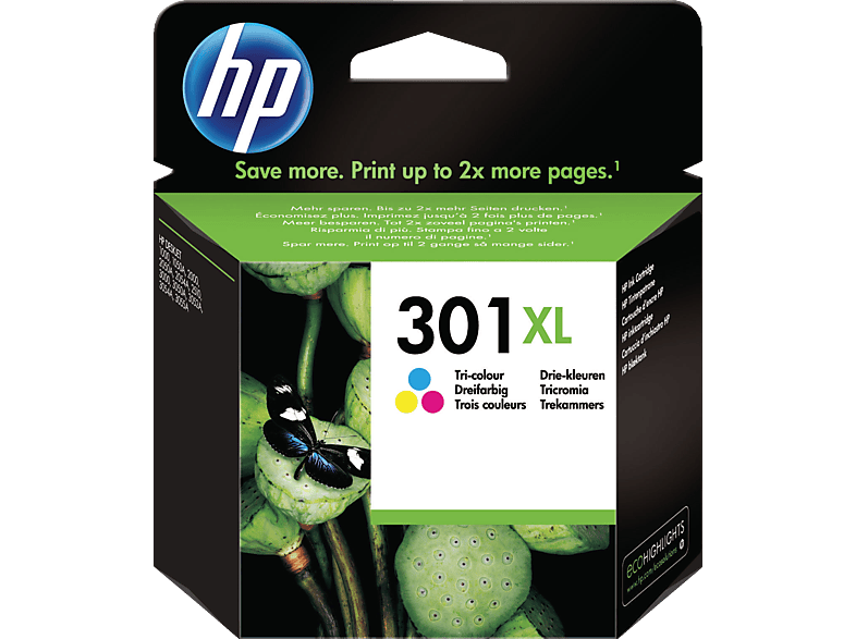 HP 301XL Tintenpatrone Cyan/Magenta/Gelb (CH564EE) von HP