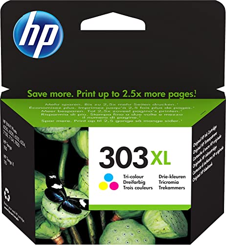 HP 303XL (T6N03AE) Original Druckerpatrone Farbe mit hoher Reichweite für HP ENVY 6200, 7100, 7134, 7220e, 7221e, 7224e, 7800, 7900e HP Tango Printer von HP
