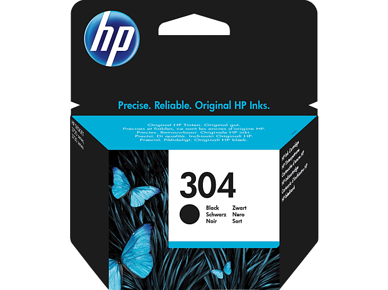 HP 304 Tintenpatrone Schwarz (N9K06AE) von HP