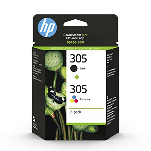 HP 305 (6ZD17AE) Original Druckerpatrone,1xSchwarz,1xFarbe für HP DeskJet 2300, 2700, 2800, 4100, 4200 series,HP DeskJet Plus 4100 series, HP ENVY 6010,6020,6030,6400 series, HP ENVY Pro 6400 series von HP