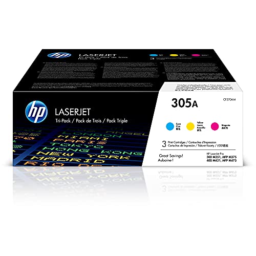 HP 305A (CF370AM) Multipack Original Toner 1xBlau, 3er-Pack, cyan/magenta/gelb von HP