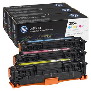 HP 305A (CF370AM) cyan, magenta, gelb Tonerkartuschen, 3er-Set von HP