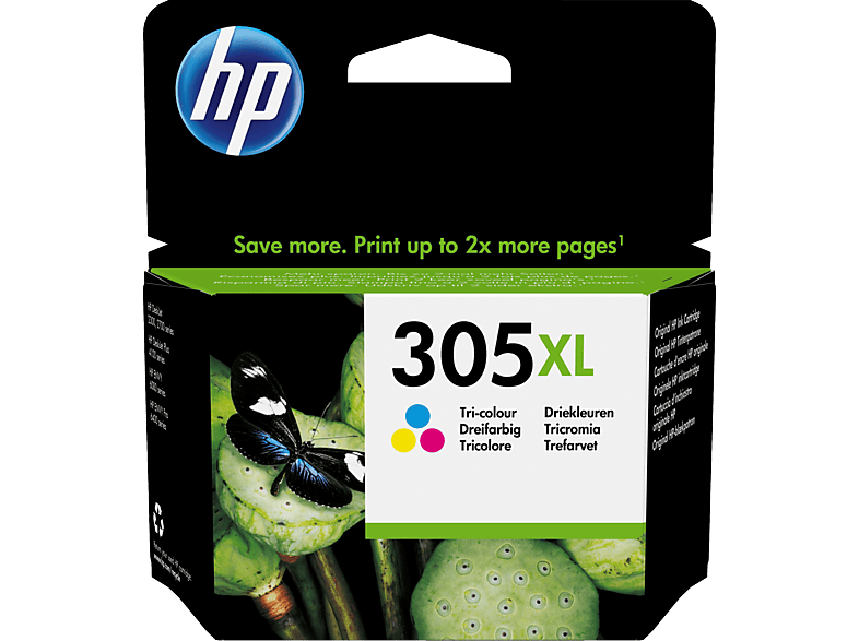 HP 305XL High Yield Tri-color Original Ink Cartridge (3YM63AE) Tintenpatrone Cyan, Magenta, Gelb von HP
