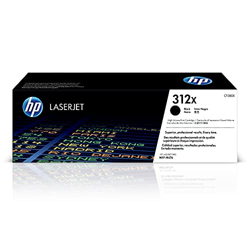 HP 312X (CF380X) Schwarz Original Toner mit hoher Reichweite für HP Color Laserjet Pro MFP M476, XL Einzelpack von HP