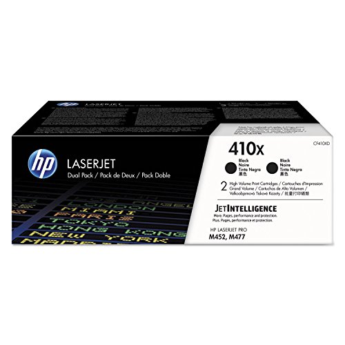 HP 410X (CF410XD) Multipack Original Toner (2x Schwarz) mit hoher Reichweite für HP Color Laserjet Pro M452, HP Color Laserjet Pro M477 von HP
