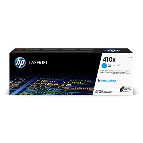 HP 410X (CF411X) Blau Original Toner mit hoher Reichweite für HP Color Laserjet Pro M452, HP Color Laserjet Pro M477, Cyan, XL von HP