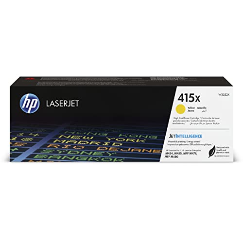 HP 415X (W2032X) Gelb Original Toner mit hoher Reichweite für HP LaserJet Pro M454, M479, XL von HP