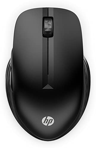 HP 430 Wireless-Maus | Wireless-Verbindung mit 2,4 GHz & Bluetooth 5.2 | USB Dongle | 4.000 dpi | 4 Tasten | für bis zu 2 Geräte | Schwarz | inkl. 1 x AA Batterie | Lebensdauer bis zu 24 Monaten von HP