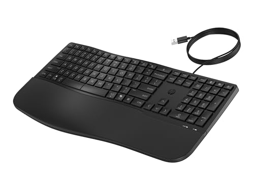HP 480 Comfort kabelgebundene Tastatur, deutsches Layout QWERTZ, Schwarz von HP