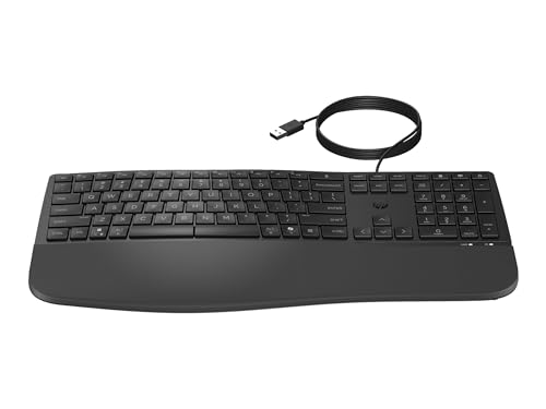 HP 485 Comfort - Tastatur - mehrere Geräte, 23 programmierbare Tasten, 3-Zonen-Layout - Full Size - USB - QWERTZ - Deutsch - Schwarz HP 485 Comfort - Tastatur - mehrere Geräte, 23 programmierbare Tasten, 3-Zonen-Layout - Full Size - USB - QWERTZ - Deutsch - Schwarz von HP