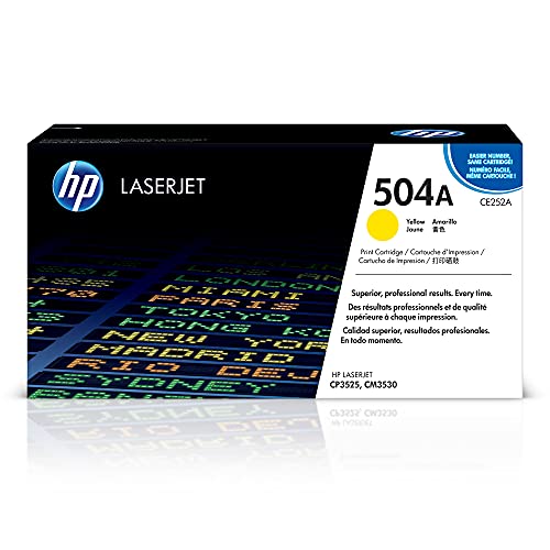 HP 504A (CE252A) Gelb Original Toner fürHP Color Laserjet CP3525, HP Color Laserjet CM3530 von HP