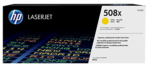 HP 508X (CF362X) Gelb Original Toner mit hoher Reichweite für HP Color Laserjet Enterprise M552dn, M553, M577, XL von HP