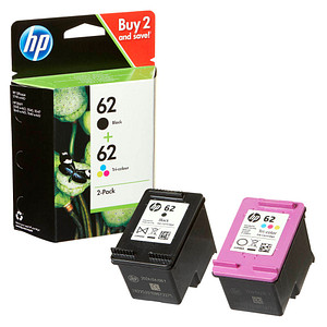HP 62 (N9J71AE) schwarz, color Druckerpatronen, 2er-Set von HP
