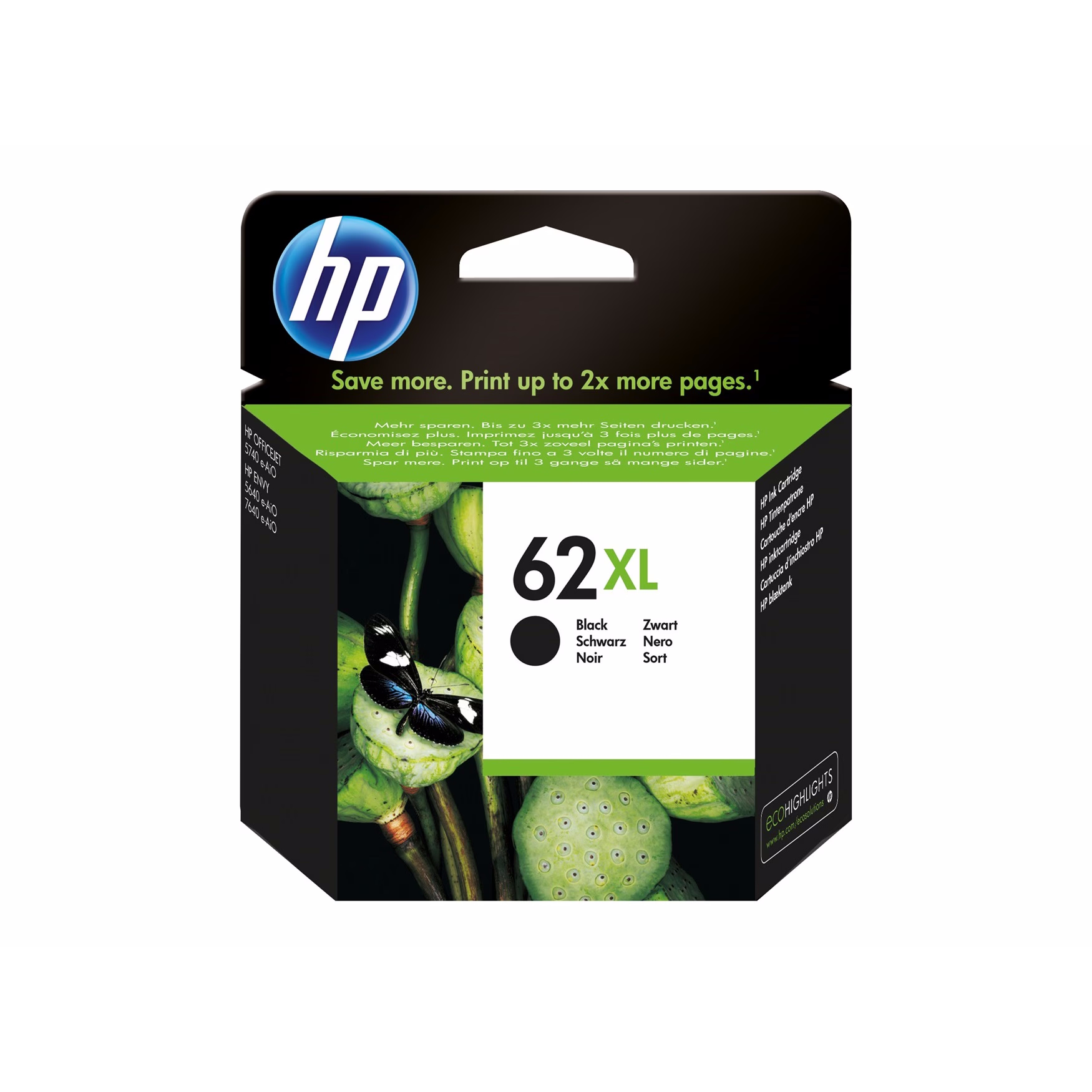 HP 62XL (C2P05AE) Original Tintenpatrone Schwarz von HP