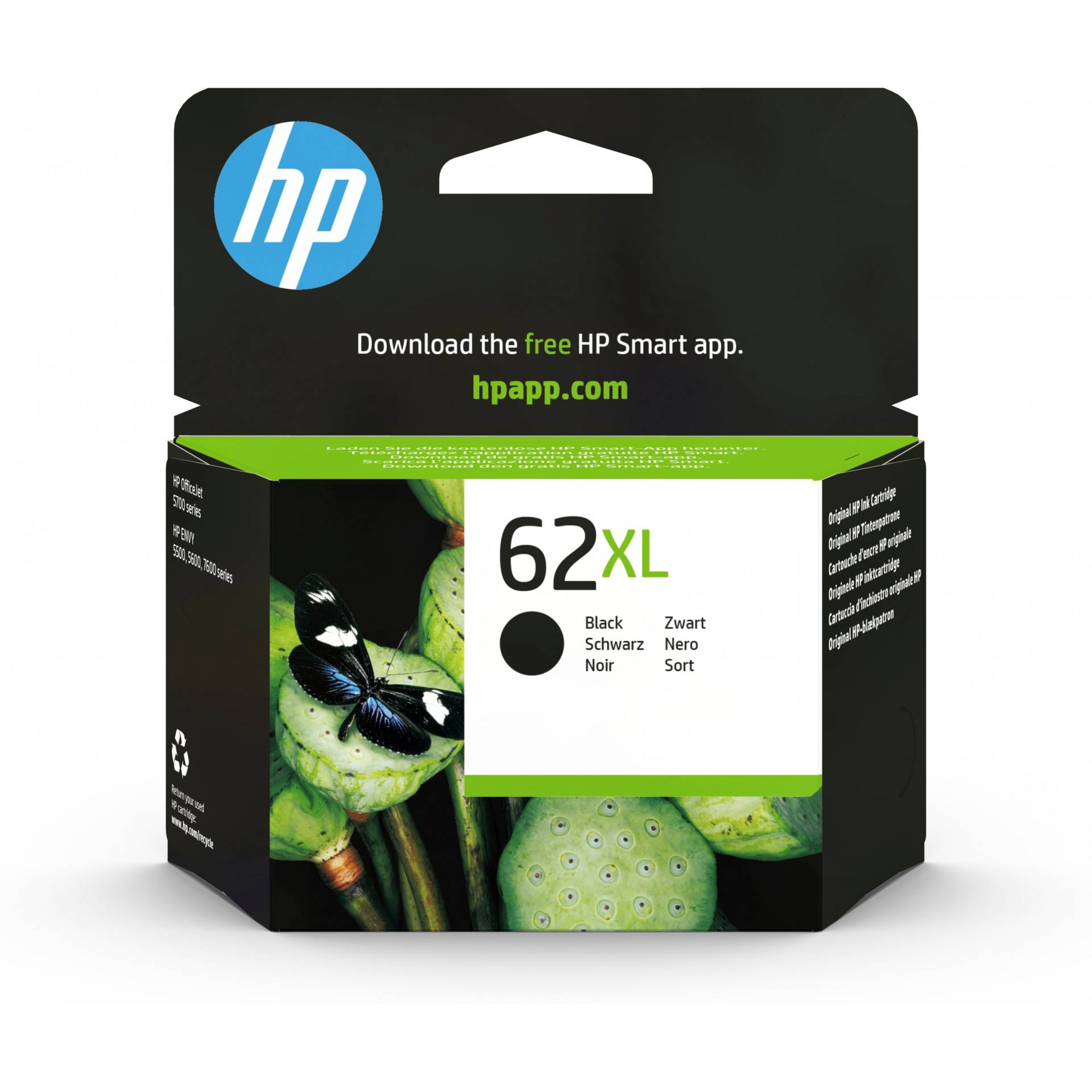 HP 62XL High Yield Black Original ink cartridge HP 62XL High Yield Black Original ink cartridge von HP