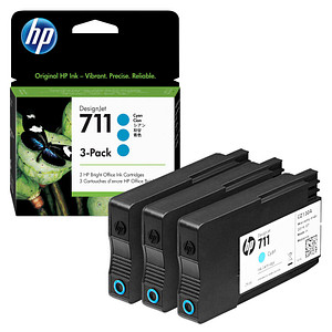 HP 711 (CZ134A) cyan Druckerpatronen, 3er-Set von HP