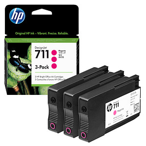 HP 711 (CZ135A) magenta Druckerpatronen, 3er-Set von HP