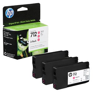 HP 712 (3ED78A) magenta Druckerpatronen, 3er-Set von HP