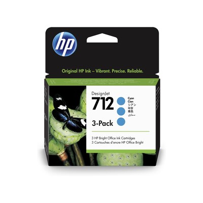 HP 712 3er-Pack Cyan DesignJet Druckerpatronen, 3ED77A 29 ml HP 712 3er-Pack Cyan DesignJet Druckerpatronen, 3ED77A 29 ml von HP