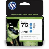 HP 712 3er-Pack Cyan DesignJet Druckerpatronen, 3ED77A 29 ml von HP