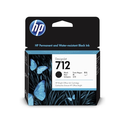 HP 712 schwarz DesignJet Druckerpatronen 3ED71A, 80 ml von HP