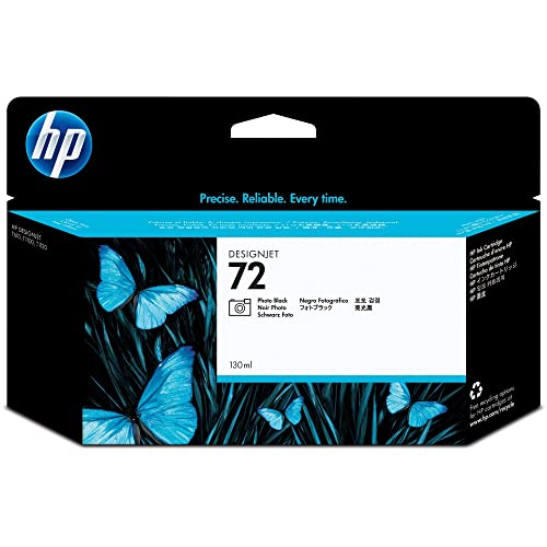 HP 72 Fotoschwarz 130 ml Original Druckerpatrone (C9370A) mit originaler HP Tinte für T2300 eMFP, T1300, T1200, T1120, T1100, T1100 MFP, T795, T790, T770, T620, T610 & T600 Großformatdrucker von HP