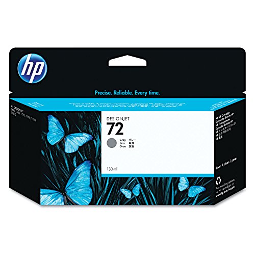 HP 72 Grau 130 ml Original Druckerpatrone (C9374A) mit originaler HP Tinte für T2300 eMFP, T1300, T1200, T1120, T1100, T1100 MFP, T795, T790, T770, T620, T610 & T600 Großformatdrucker von HP