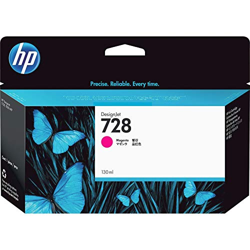 HP 728 Magenta 130 ml Original Druckerpatrone (F9J66A) mit originaler HP Tinte, für DesignJet T730 und T830 Großformatdrucker sowie den HP 729 DesignJet Druckkopf von HP