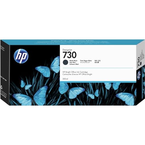 HP 730 (P2V71A) Original Tintenpatrone, 1er Pack Schwarz Matt, Designjet von HP