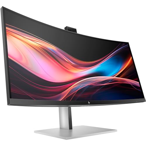 HP 734pm - Series 7 Pro - Monitor - gebogen - 34" - 3440x1440 WQHD @120 Hz - 400 cd/m² - 2000:1 - DisplayHDR 400-5ms - Thunderbolt 4, HDMI, DisplayPort, USB-C - Lautsprecher - Schwarz, Silber HP 734pm - Series 7 Pro - Monitor - gebogen - 34" - 3440x1440 WQHD @120 Hz - 400 cd/m² - 2000:1 - DisplayHDR 400-5ms - Thunderbolt 4, HDMI, DisplayPort, USB-C - Lautsprecher - Schwarz, Silber von HP Display