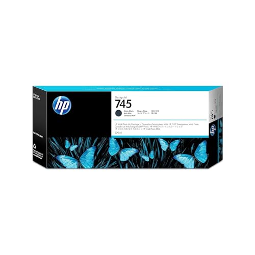 HP 745 (F9K05A) Original Tintenpatrone für DesignJet, Schwarz Matt, 300 ml von HP