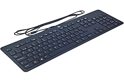 HP 803181-071 Tastatur USB QWERTY Spanisch Schwarz - Tastaturen (Standard, Verkabelt, USB, Mechanischer Switch, QWERTY, Schwarz) von HP