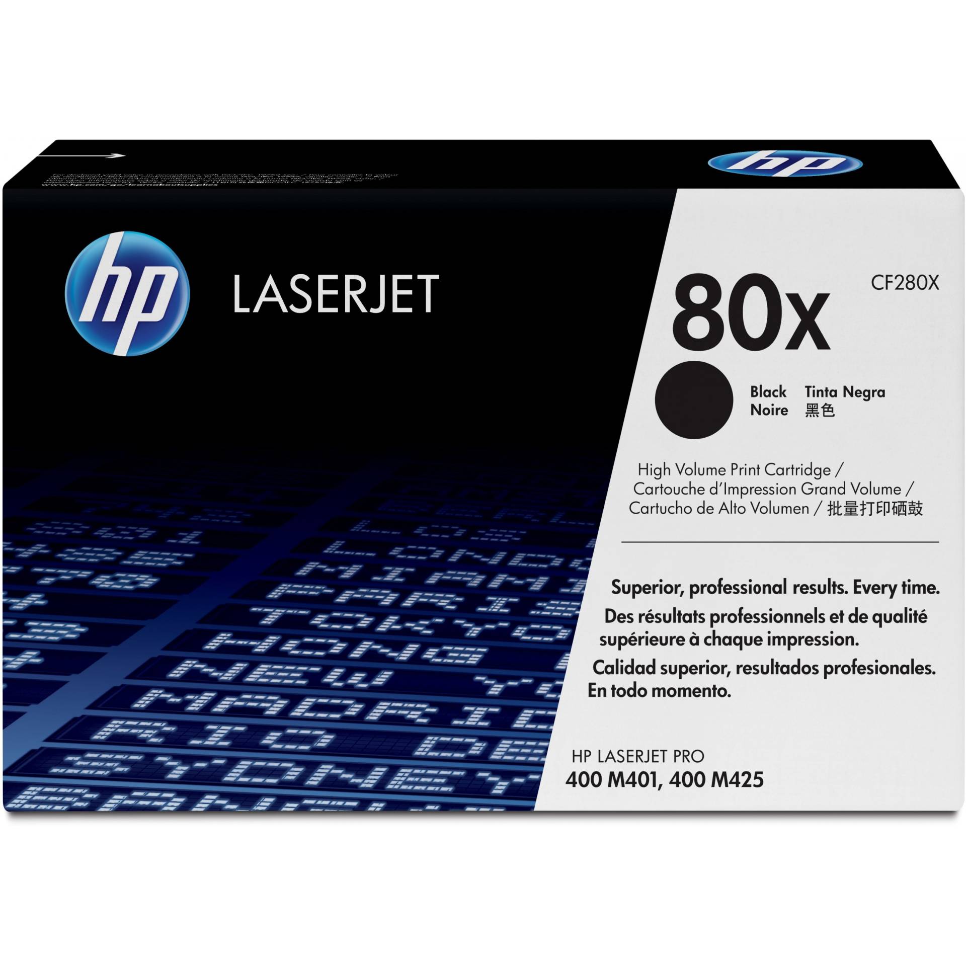 HP Toner 80X CF280X Schwarz Hohe Kapazität HP Toner 80X CF280X Schwarz Hohe Kapazität von HP
