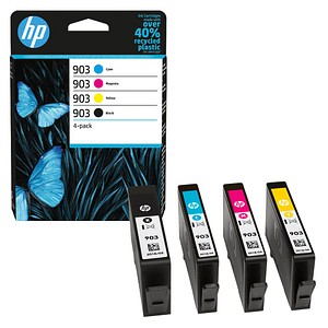 HP 903 (6ZC73AE) schwarz, cyan, magenta, gelb Druckerpatronen, 4er-Set von HP