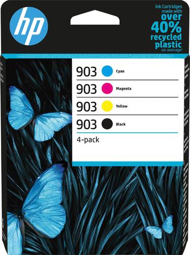 HP 903 Druckerpatrone 4er-Pack Original Schwarz, Cyan, Magenta, Gelb 6ZC73AE Tinte von HP