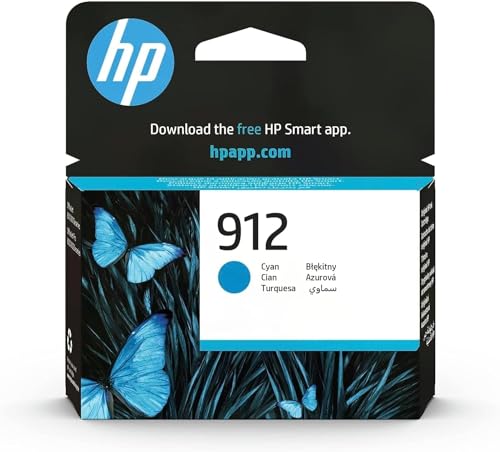 HP 912 (3YL77AE) Blau Original Druckerpatrone für HP OfficeJet Pro 8010, 8012, 8014, 8015, HP OfficeJet Pro 8020, 8022, 8023, 8024, 8025, Cyan von HP