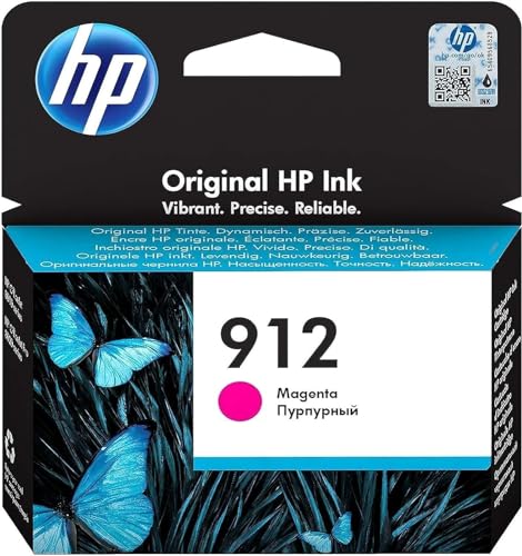 HP 912 (3YL78AE) Rot Original Druckerpatrone für HP OfficeJet Pro 8010, 8012, 8014, 8015, HP OfficeJet Pro 8020, 8022, 8023, 8024, 8025, Magenta von HP