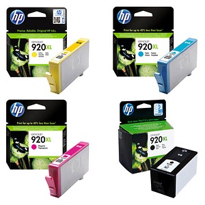 HP 920XL (CD975AE/CD972AE/CD973AE/CD974AE) schwarz, cyan, magenta, gelb Druckerpatronen, 4er-Set von HP