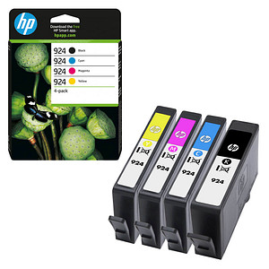 HP 924 (6C3Z1NE) schwarz, cyan, magenta, gelb Druckerpatronen, 4er-Set von HP