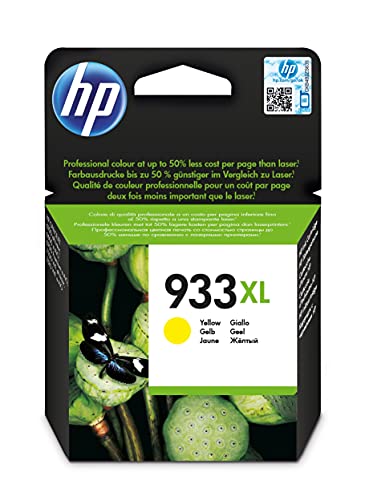 HP 933XL Gelb Original Druckerpatronen mit hoher Reichweite für HP OfficeJet 7510, 7612, 7110, 6700, 6100, 6600, Gelb, XL von HP