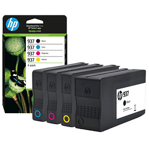 HP 937 (6C400NE) schwarz, cyan, magenta, gelb Druckerpatronen, 4er-Set von HP