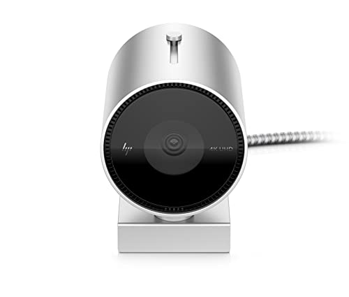 HP 950 4K Pro Streaming Webcam (USB 3.2 Gen 1 (3.1 Gen 1), KI-Face-Framing-Technologie, 1080p/4K Auflösung) von HP