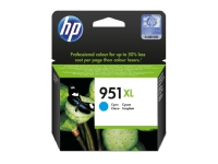 HP 951XL Cyan Original Druckerpatrone mit hoher Reichweite, Hohe (XL-) Ausbeute, Tinte auf Pigmentbasis, 24 ml, 1500 Seiten, 1 Stück(e) von HP