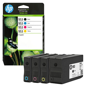 HP 953 (6ZC69AE) schwarz, cyan, magenta, gelb Druckerpatronen, 4er-Set von HP
