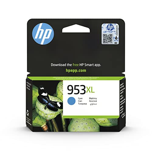 HP 953XL (F6U16AE) Original Druckerpatrone Blau mit hoher Reichweite für HP OfficeJet Pro 77xx, 82xx, 87xx von HP